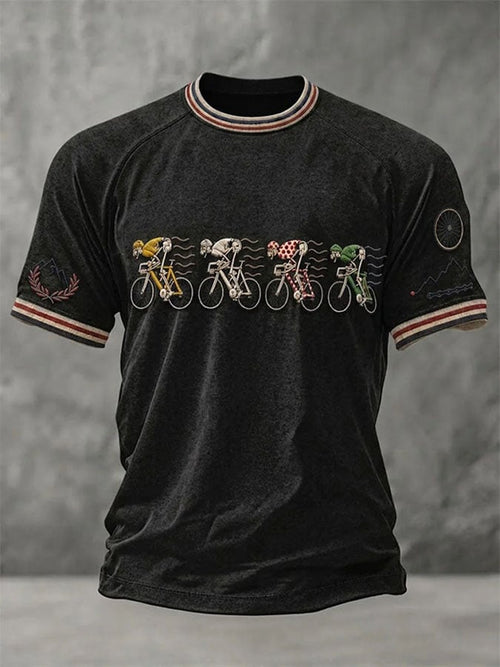 Men's Retro Print Short-Sleeve T-Shirt