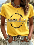 Women's Tour de France Print Casual T-Shirt