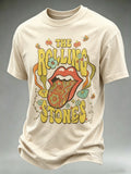 Men's Band Print Casual T-shirt