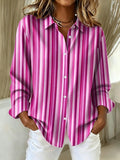 Women's casual pink plaid shirt