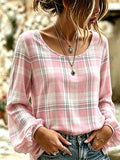 Women's Retro Floral Print Long-Sleeved Top