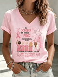 Women's Breast Cancer Print T-Shirt