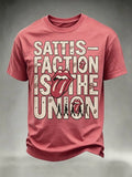 Men's Casual Retro Rock Music Crew Neck Short-Sleeve T-Shirt
