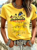 Women's Tour de France Print Casual T-Shirt