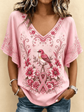 Pink for Myself Printed Casual T-shirt for Women - Breast Cancer Prevention Campaign