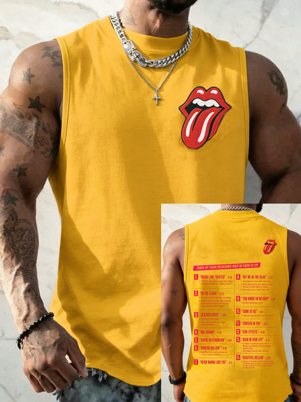 Men's Rock Band Tongue Tank Top