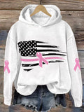 Women's Mardi Gras America Flag Crawfish Casual Hoodie