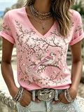 Pink for Myself Printed Casual T-shirt for Women - Breast Cancer Prevention Campaign