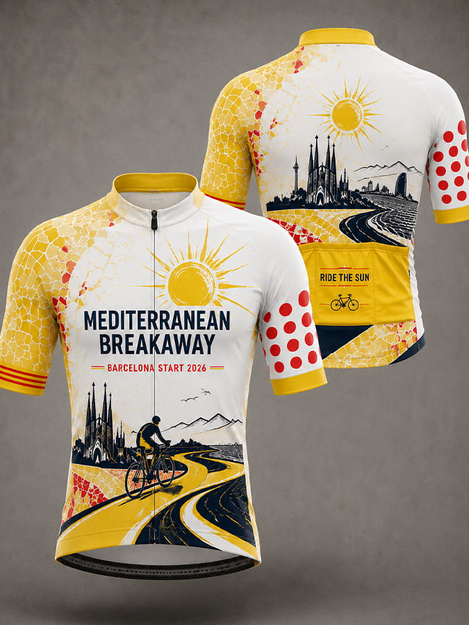 Maillot de cyclisme imprimé Tour de France pour hommes