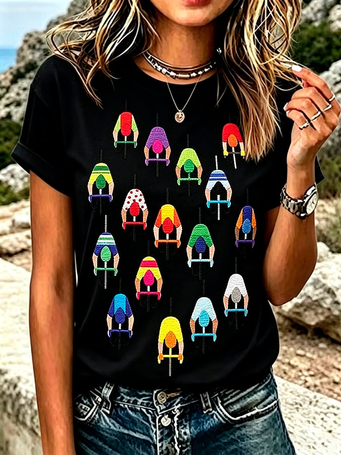Women's Tour France Print Casual T-Shirt