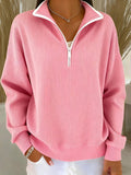 Women's Casual Multi-Color Knitted Sweatshirt