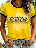 Women's Tour France Print Casual T-Shirt