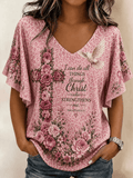 Women's Breast Health Awareness Print T-shirt