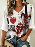 Women's Rock Music Graphic T-Shirt