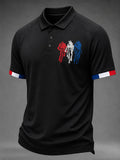 Polo décontracté pour homme avec motif Tour de France