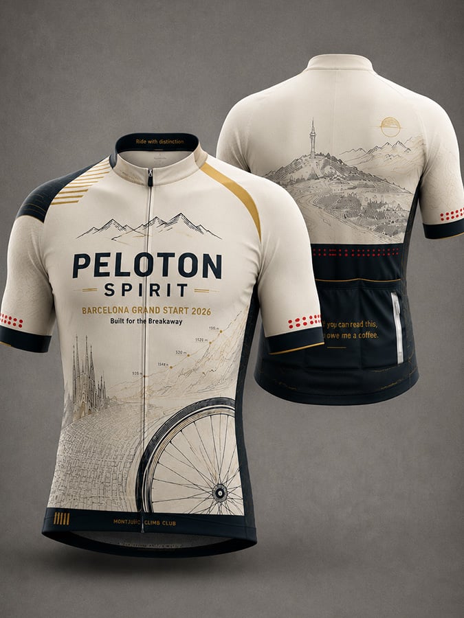 Maillot de cyclisme imprimé Tour de France pour hommes