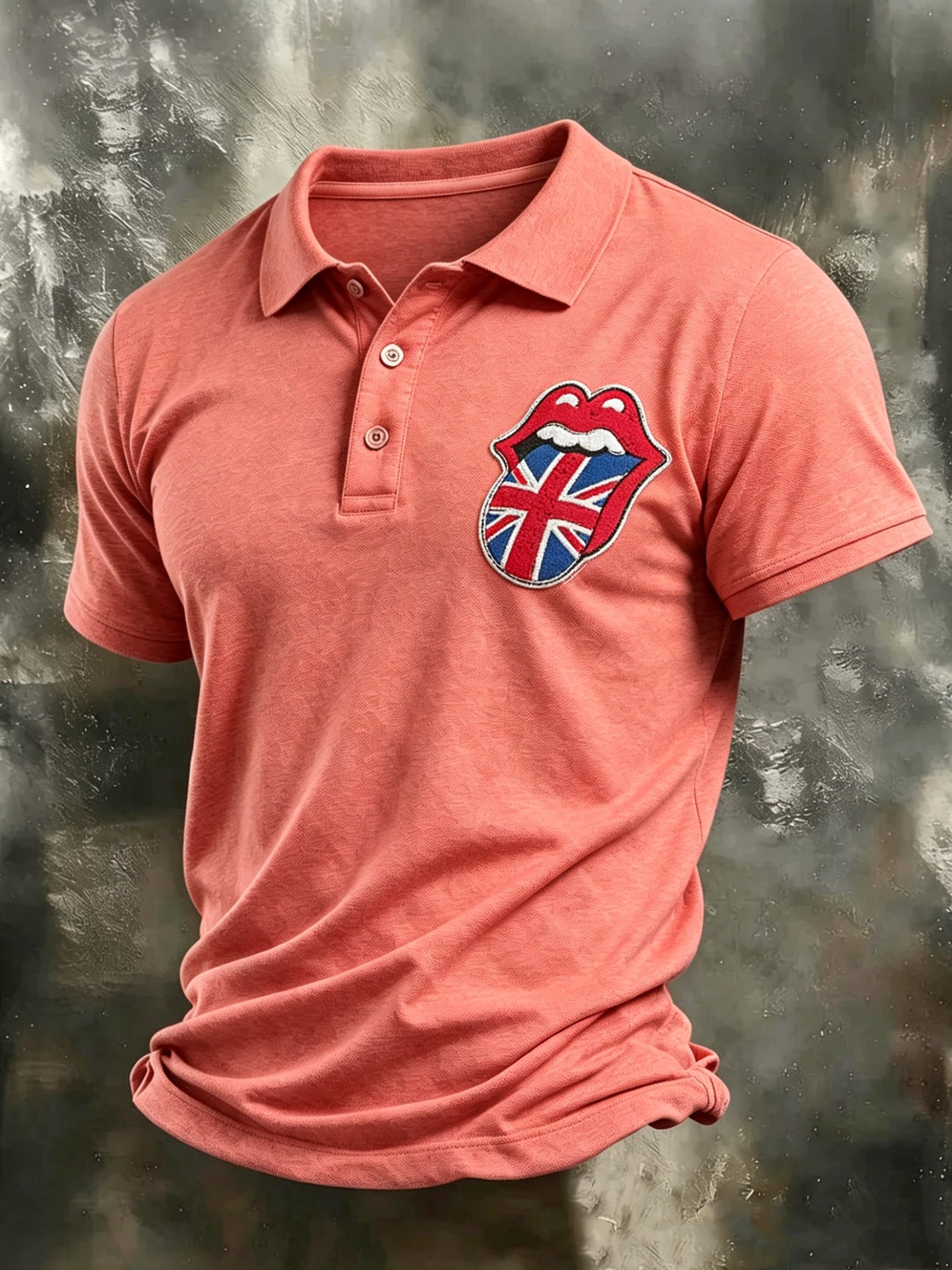 Men's VINTAGE Rock Band Print Polo Shirt
