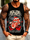 Men's British Rock Band Print Tank Top