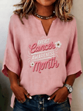 Women's Breast Cancer Awareness Print Shirt