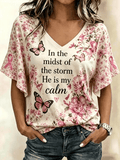 Women's Breast Health Awareness Print T-shirt
