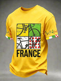 Men's Tour France Print Casual T-Shirt