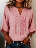 Women's Breast Cancer Awareness Print Shirt