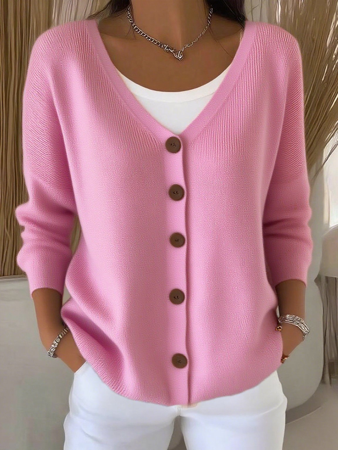women's casual autumn knitted cardigan