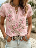 Women's Breast Health Awareness Print T-shirt