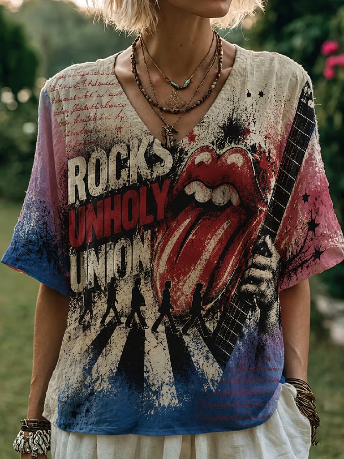 Women's Rock Music Graphic T-Shirt