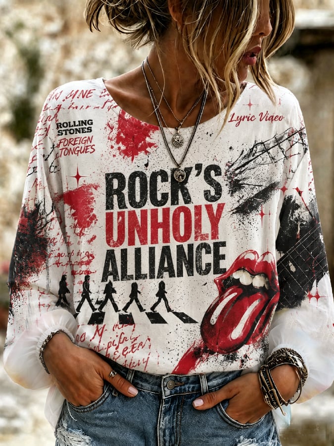 Women's Rock Music Graphic T-Shirt