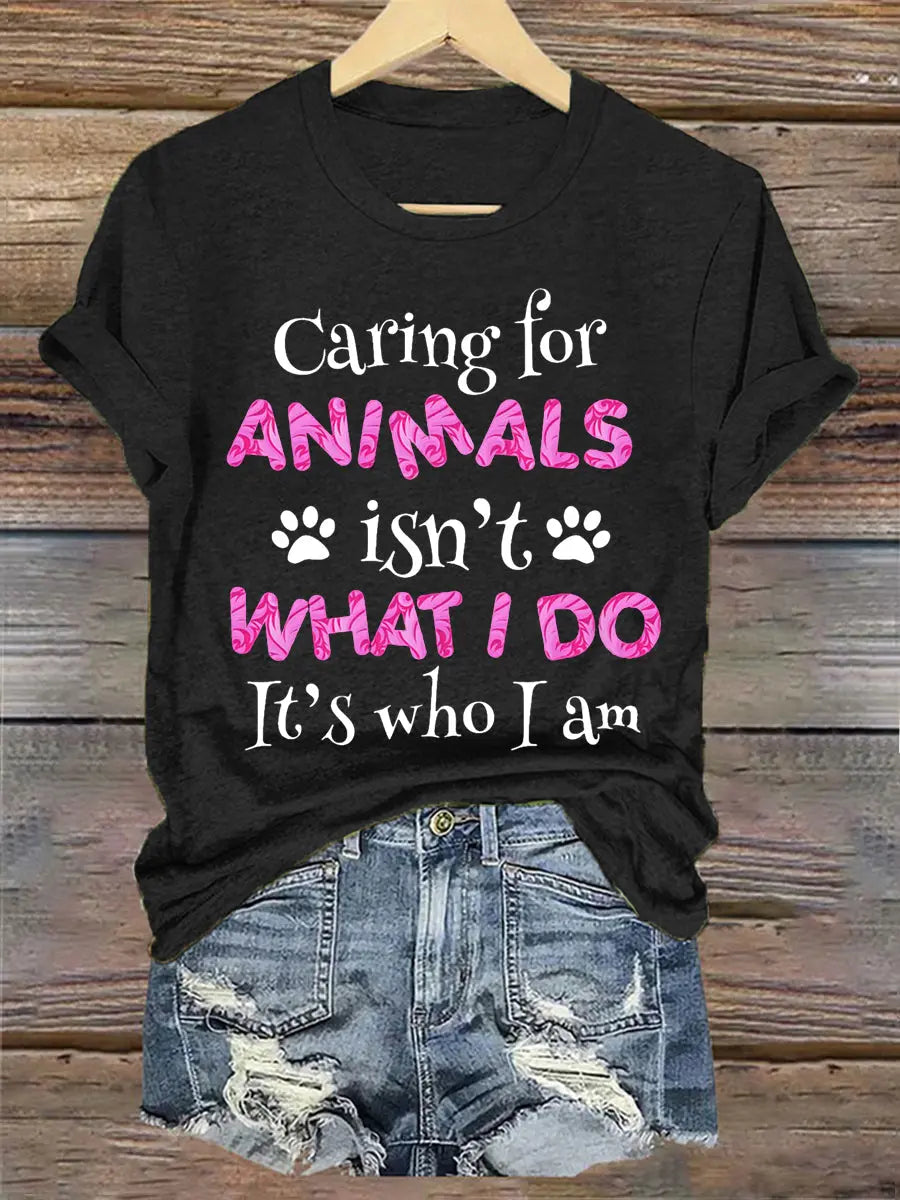 Women's caring for animals T-shirt
