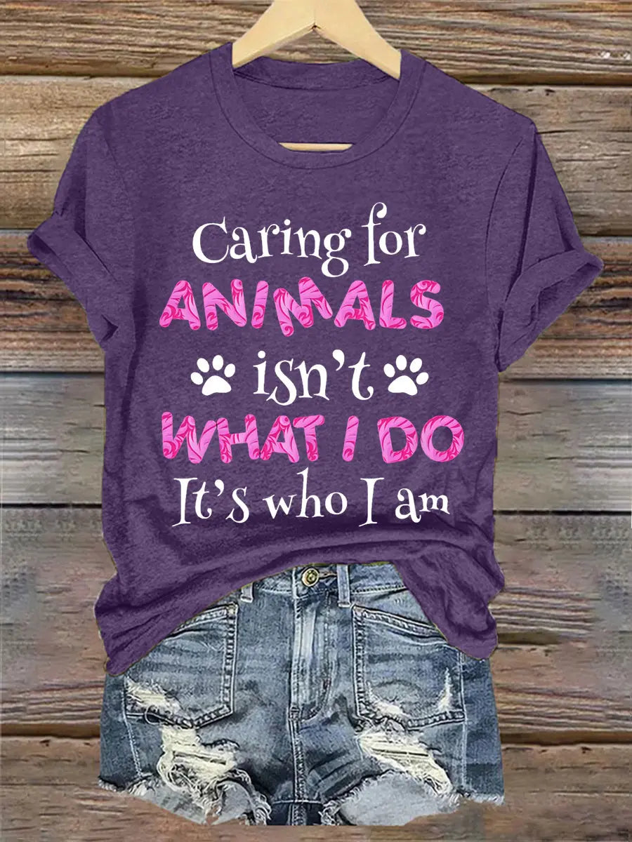 Women's caring for animals T-shirt