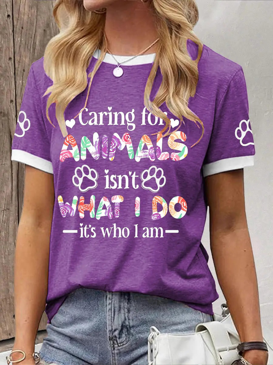 Women's Caring For Animals T-shirt