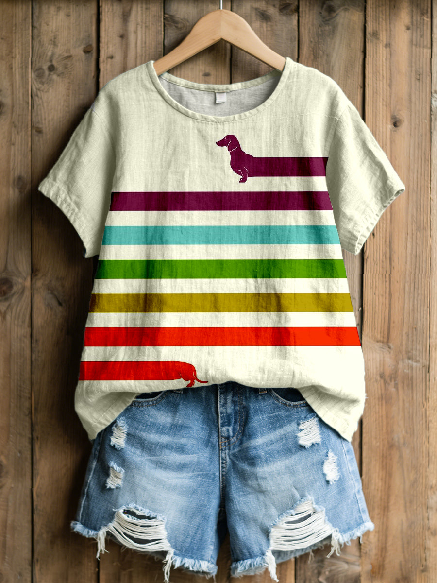 Women's Short Sleeve Doll Neck Blouse