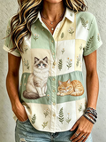 Women's Cute Cat Print shirts