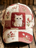 Unisex Cute Cat Print  Hat