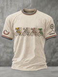 Men's Skeleton Bicycle Short Sleeve T-shirt